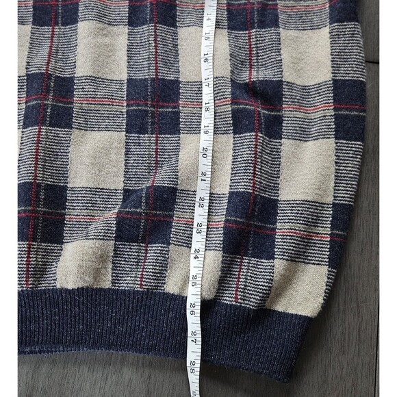 Vtg Peter Scott Scotland Lambswool Sweater Vest Plaid Academia Perry Golf Sz L - Picture 6 of 8